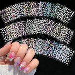 CHANGAR 30 Sheets Flower Nail Art Stickers 3D Self-Adhesive Colorful Floral Nail Decals Cute Design Nail Supplies for Kids Girls Women Manicure DIY