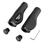 ROCKBROS Bike Handle Grips Ergonomics Design Soft Gel Dual Lock on Bicycle Handlebar Grips for Mountain MTB MBX Bike Electric Scooter black