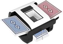 HOLYOWL Automatic Card Shuffler for 1-2 Decks, Electric Playing Cards Shuffler Machine with Auto&Manual Mode, Rechargeable & Portable Shuffler Machine UNO, Poker, Mahjong, Bridge, Spades, Rummy&More