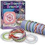 4M Glow in The Dark Friendship Bracelet Making Kit, DIY Bracelet Making Kit with Colourful, Glow in the Dark Threads, Plait and Weave, Crafts for Boys and Girls Ages 5-12 Years