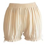 Lopsity Women Satin Shorts Women Lingerie Lace Briefs Panties Women’s Chiffon Ruffle Lace Trim Shorts Lace Pumpkin Short (style2-beige)