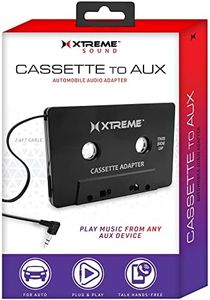 Xtreme Cassette to Aux Audio Adapter for Car, Compatible with Devices Featuring 3.5mm Aux Port, Music Playback, Hands-Free Calls, Easy DIY Installation, Plug and Play