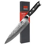 SHAN ZU Kitchen Knife 8 Inch Damascus Steel 67 Layers Japanese Chef Knife, Professional Kitchen Knives Ultra Sharp Cooking Knives High Carbon Super Steel Carving Knife Utility Knife with G10 Handle