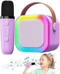Karaoke Machine for Kids Microphone Wireless Toys Gifts for Teen Girls Age 5-7 Birthday for Kids 4 5 7 9 6 8 10 Year Old Ideas (Purple)