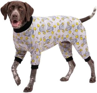 LovinPet Big Dogs Pajamas Clothes, Sleepytime Elephants Print, Pajamas for Pitbulls, Post Surgery Dog Shirt, Wound Care Large Dog Onesies, Lightweight Pullover, Full Coverage Large Breed Dog Pjs, 2XL