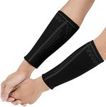 ROOCHKD Volleyball Arm Sleeves Passing Forearm Sleeves Compression Arm Guard Sports Training Arm Protector for Kids & Adult, Black, Large