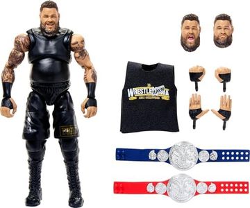 Mattel WWE Ultimate Edition Action Figure & Accessories, 6-inch Kevin Owens Collectible Set, Swappable Heads & Hands, Entrance Gear & 30 Articulation Points​