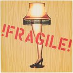 Silver Buffalo A Christmas Story “Fragile” Box Wall Sign Featuring the Leg Lamp, 6" x 6" x 1.5"