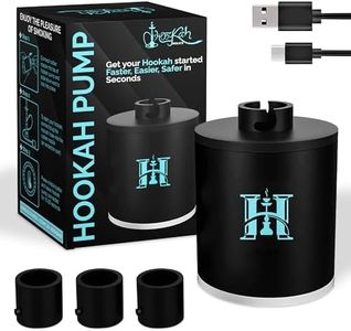 HOOKAH HOLICS Hookah Pump with 1300 mAh Rechargeable Battery - Electric Hookah Air Pump Kit with Led Light - Mini Hookah Pump Starter - Universal Hookah Starter Kit Helper