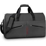 Carry on Garment Bag Convertible Suit Travel Bag with Shoes Compartment Waterproof Large Hanging Garment Duffel Bag Weekender Duffle Bag for Men Women, Black, 55L Carry On Garment Bag, Classic