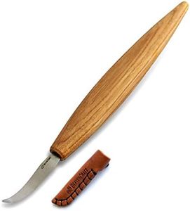 BeaverCraft Hook Knife Wood Carving SK4s Long Knives Spoon Carving Tools 6cm Long Handle 20cm Spoon Knife Wood Carving Tools Bowl Kuksa Carving Tool Right-Handed Crooked Knife