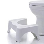 GLIVE (LABEL) Squat Step Stool Toilet Western Commode Bathroom Thickened Plastic Toilet Footstool Potty Stool for Adults Perfect Posture Plastic Squat Potty Step Stool