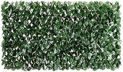 ColourTree Expandable Faux Artificial Ivy Trellis Fence Screen Privacy Screen Wall Screen - Commercial Grade 150 GSM - Heavy Duty - 3 Years Warranty (1, Double Sided Leaves)
