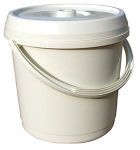 14 Litre Nappy Bucket with Lid - Cream