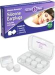 Sleepeze Remedies Ear Plugs for Sleeping, 5 Pairs Clear White Silicone Earplugs for Sleep, Ear Defenders Adults and Kids, Noise Cancelling Wax Ear Plug for Snoring, Concert, Swimming, Travel, Holiday