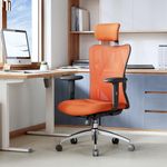 SIHOO Ergonomic Desk Chair, Computer Gaming Chair with Back Support, Executive Task Office Chair for home(Dark Orange)