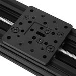 Garosa Aluminum Alloy Linear Guide Slide Table 2mm Ball Screw Motion Rail Linear Guide Stage Actuator for 3D Printer CNC Engraving Machine(300mm-Black),3D Printer Accessories