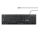 Perixx PERIBOARD-117P Wired PS/2 Full Size Keyboard, Bright Large Print, Durable, Compatible with Windows, Classic Black, UK QWERTY