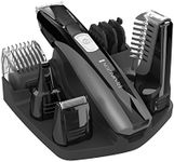 Remington PG525D Head to Toe Advanced Rechargeable Powered Body Groomer Kit, Beard Trimmer (10 Pieces),Black, 6.3 Inch