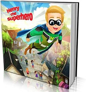 Personalized Storybook by Dinkleboo -"The Superhero" - for Kids Aged 2 to 8 Years Old - Every Child can be a Superhero in This Super Cute Rhyming Book! - Soft Cover (8"x 8")