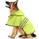 Ezierfy Dog Raincoat - Reflective Pet Rain Jacket for Dogs, Adjustable Dog Hooded Raincoats, Rain Coat Slicker Poncho for Small to X- Large Dogs and Puppies (Neon Green, X-Large)