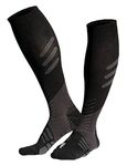 Vitalsox Italy Shark VT1211Pro Black Large Patented Graduated Compression Socks with Equilibrium Technology