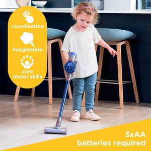 Casdon Dyson Cordless Toy Vacuum Cleaner – Interactive Role-Play, Blue