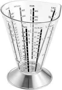 GEFU Saturas Measuring Cup, Clear/Silver, 14450