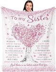 Sister Gifts, to My Sister Blanket, Sister Gift from Sister, Say Happy Birthday Sister with a Snuggly Soft Sister Throw Blanket Filled with Words of Love and Appreciation (50 x 60 in)