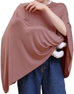Seejoy Multi-use Nursing Cover for Breastfeeding, 360°Full Coverage Nursing Poncho, Rayon Soft & Breathable Breastfeeding Cover up (Smooth Rayon, Blush)