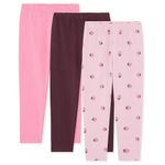 Bramble & Bear Unisex Baby (3-pack) Soft Leggings, Assorted Pink, 0-3 Months UK