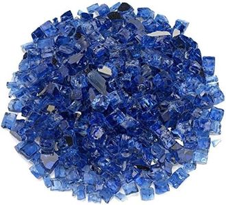 American Fireglass 1/2" Cobalt Blue Reflective Fire Glass, 20 lb. Bag