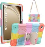 Aolcev for Samsung A9 Plus Tablet Case Heavy Duty Shockproof Case Galaxy Tab A9+ Case with Butterfly Kickstand Shoulder Straps Full Body Protective Cover for Samsung Galaxy Tab A9 Plus 11 inch 2023