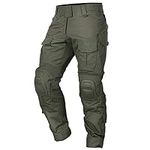 IDOGEAR G3 Combat Pants Multi-camo Men Pants with Knee Pads Airsoft Hunting Military Paintball Tactical Camo Trousers (Ranger Green, Medium(32W x 32L))