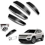 JAINFAM® Status High Gloss Premium Door Edge Guards Set of 4-(Made in Korea) - Black for Jeep Compass