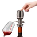 Vinxper Expert Adjustable Electric Wine Aerator – One-Press Instant Decanting, Simulates Up to 240 Minutes, Rechargeable No-Drip Design, Ideal Gift for Wine Lovers, Gunmetal Gray
