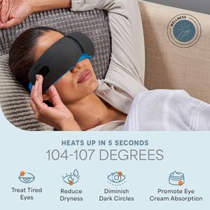 Lifepro Oculax Eye Massager – Blue, Heated Vibration Therapy