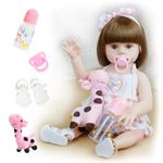 Lifereborn Lifelike Reborn Baby Dolls 18 Inch Realistic Newborn Reborn Girl Baby Doll with Doll Clother & Accessories Best Birthday Set for Girls Age 3