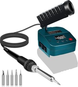 Fer à souder sans fil pour batterie Bosch 18 V GBA/BAT, chauffage rapide, avec écran numérique LED, fer à souder mobile avec USB & Type-C pour bricolage, réparation d'appareils, soudure de fil (sans