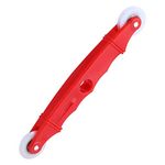 Window Screen Hand Spline Roller, Window Door Screens Rolling Tool with Nylon Wheels Handle, Double End Hand Spline Roller Screening Tool, Red