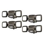 Mr. Beams MBN3000 NetBright High Performance Wireless Battery Powered Motion Sensing 500 Lumens LED Dual Head Security Spotlight, Brown, Set of 4
