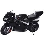 Kids Dirt Bike, 50CC 2-Stroke Gas Powered Motocross Mini Dirt Bike for Kids, Off Road Mini Motorcycle with Front Rear Disc Brakes, Easy Pull Start, Soft Seat Cushion, Max Speed 40KM/H (Black)