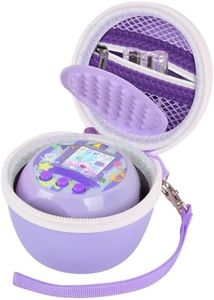 casmilee Toy Case for Punirunes Interactive Digital Pet, Kids Virtual Electronic Pets Storage Holder with Partition to Protect Screen & Mesh Pocket for Small Accessories- Box Only (Purple)