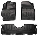 Husky Liners Custom Fit WeatherBeater Molded Front and Second Seat Floor Liner for Select Toyota Prius V Models (Black)