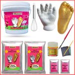 Khamasi 3D Baby Casting kit for Hand and Foot, Baby Hand Print and Footprint kit, Moulding Clay molding Powder, Newborn Baby and Toddler Hand Impression Foot Impression, (Baby Casting KIT)