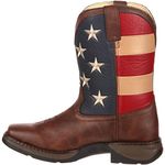 Durango Kids BT245 Lil' 8 Inch Patriotic,Brown/Union Flag,4 Big Kid