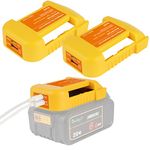 ZLWAWAOL 2 Pack USB Charger Adapter Compatible with Dewalt 20V Battery 2 USB Holder with Type-C Fast Charging (Adapter Only)