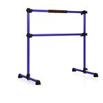 GYMAX Ballet Barre, Portable Pilates Barre Freestanding with Double Dance Bar Stable Construction, for Dancing Stretching Ballet (Purple)