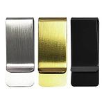 NINVVS 3pcs Money Clip, Portable Stainless Steel Money Clip, Metal Money Clip, Bookmark Clip, Notebook Clip，Used for Cash, Documents, Banknotes, Business Cards, Credit Cards