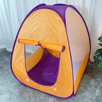 BabyGo Ball Pool Tent House for Kids, Pop up Ball Pit Play Tent House for Boys Girls, Babies and Toddlers Indoor& Outdoor (Orange Purle)